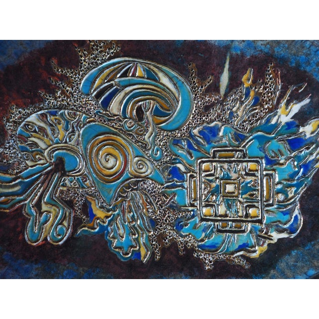 Raku Ceramic Centerpiece Plate Dance of the Jellyfish, Italy, 2024 For Sale - Image 6 of 8