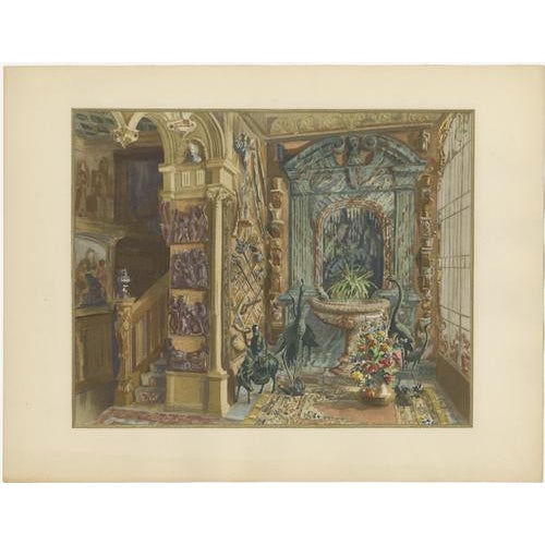 Henry dAllemagne, Interior Studies with Islamic Ornament and Architecture, 1900s, Print on Paper For Sale - Image 3 of 9