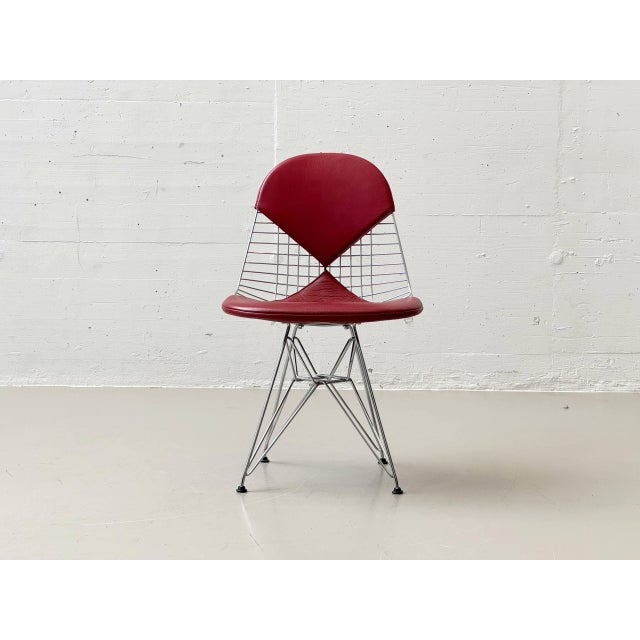Bauhaus Bikini Model Chairs by Vitra with Red Leather, 1980s For Sale - Image 3 of 16