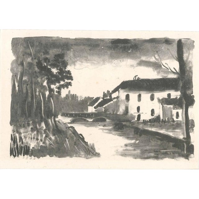 Original stone Lithograph on ivory colored Japan paper with the 'La Galerie des Peintres-Graveurs' embossing stamp on...