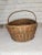 Vintage Hand Made Wicker Basket Bentwood Handle For Sale In Orlando - Image 6 of 12
