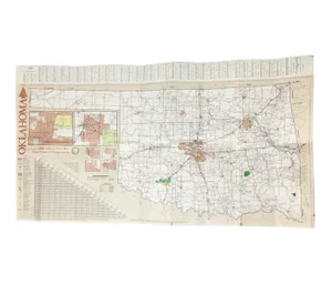 1986 Vintage Oklahoma Official State Map