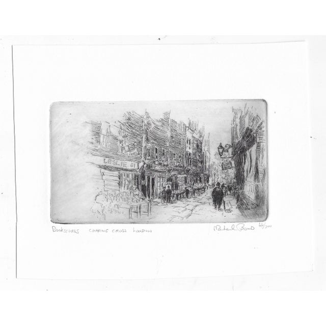 "Bookstores Charing Cross" by British born artist Michael Bond. Pencil signed, titled and numbered 44 of 200.