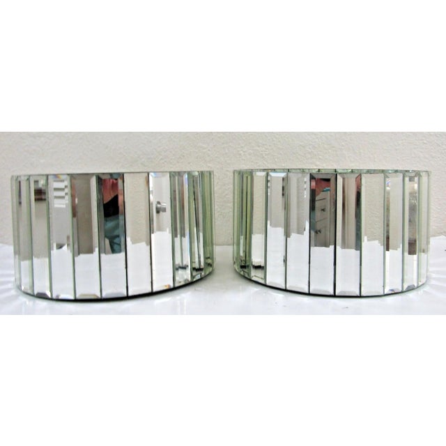 Matching Pair of Howard Elliott 99176 Prism Mirror Round Wall Decor Planter It features a round frame composed of mirrored...