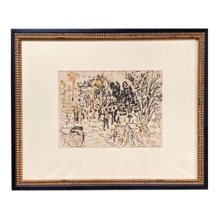 Nell Blaine Syros Main Square 1959 For Sale