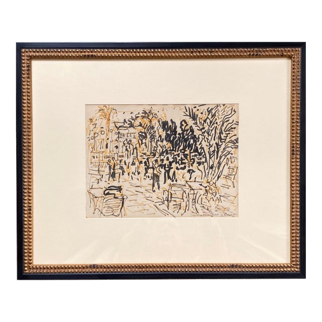 Nell Blaine Syros Main Square 1959 For Sale