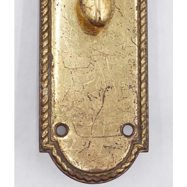 Traditional Reclaimed Traditional Polished Brass Privacy Door Set For Sale - Image 3 of 5