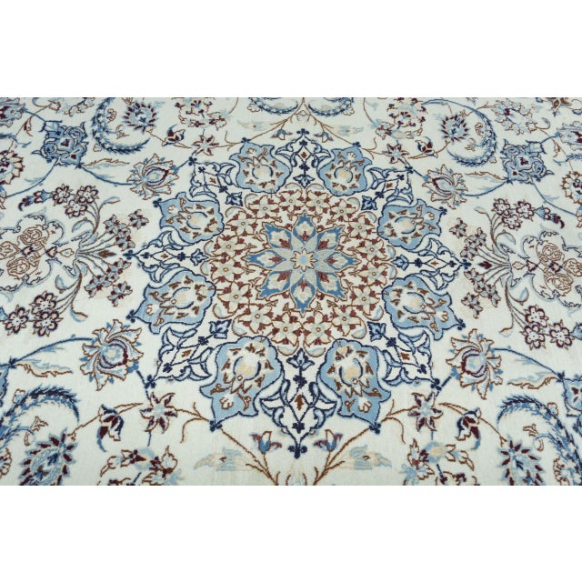 Vintage Hand-Knotted Nain Rug For Sale - Image 6 of 13