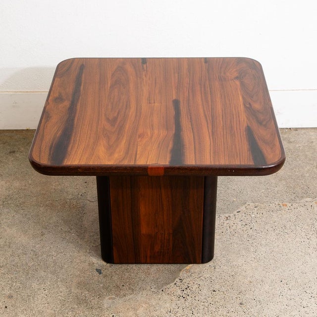 Mid-Century Modern Mid Century Danish Modern End Table Rosewood Side Nightstand Vintage Pedestal For Sale - Image 3 of 12