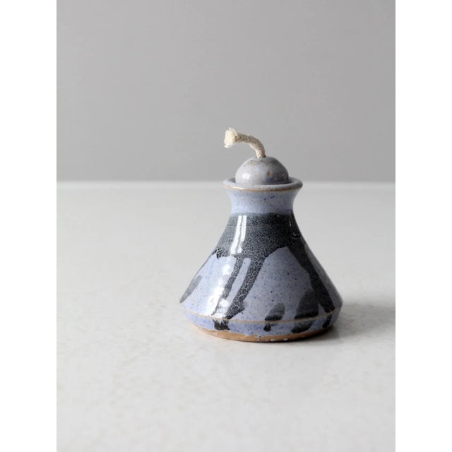 Vintage Studio Pottery Oil Candle For Sale - Image 6 of 10