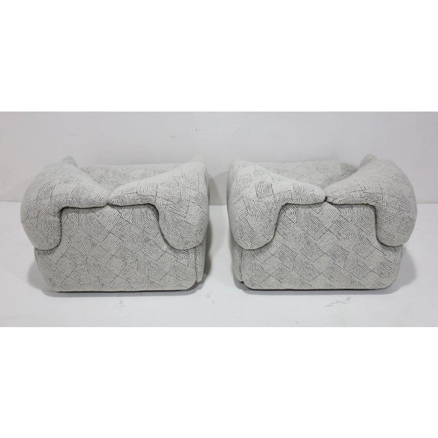 Textile Pair of Alberto Rosselli for Saporiti Confidential Lounge Chairs For Sale - Image 7 of 12