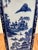 Blue 18” Tall Square Blue and White Chinoiserie Ceramic Vase For Sale - Image 8 of 10