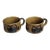 1960s Mid-Century Modern Owl Ceramic Cups - Pair For Sale
