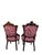 Antique Victorian Carved Walnut Parlor Chairs with Original Casters - Pair Elegant pair of antique Victorian parlor chairs...