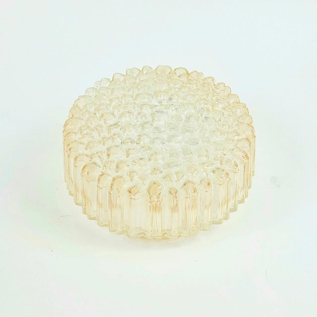Gold Mid-Century Modern Amber Bubble Glass Wall Lights by Helena Tynell for Limburg, Germany, 1970s For Sale - Image 8 of 10