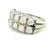 Mid-Century 2.0 Carat Diamond Double Row Band Ring in 14K White Gold For Sale - Image 11 of 13