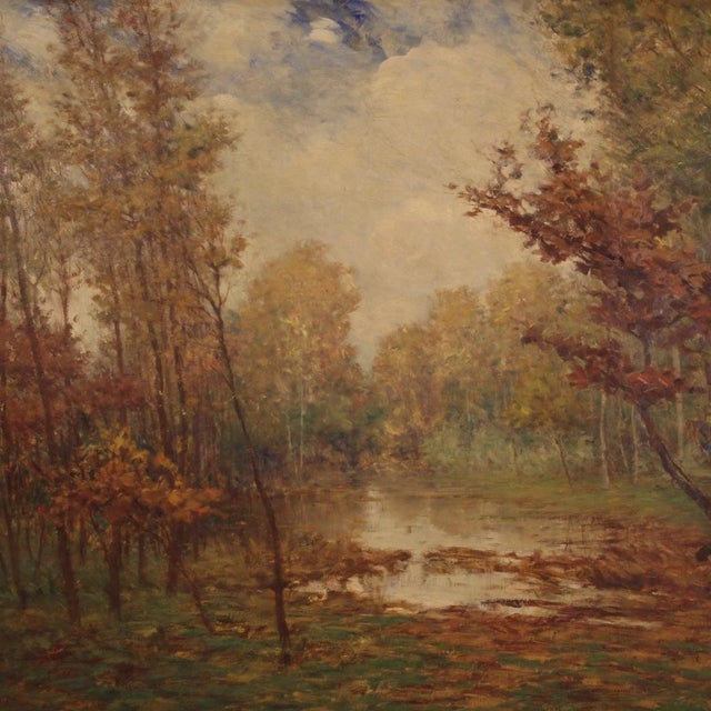 E. Rossi, Italian Woodland Landscape, 1940, Oil, Framed For Sale - Image 4 of 15