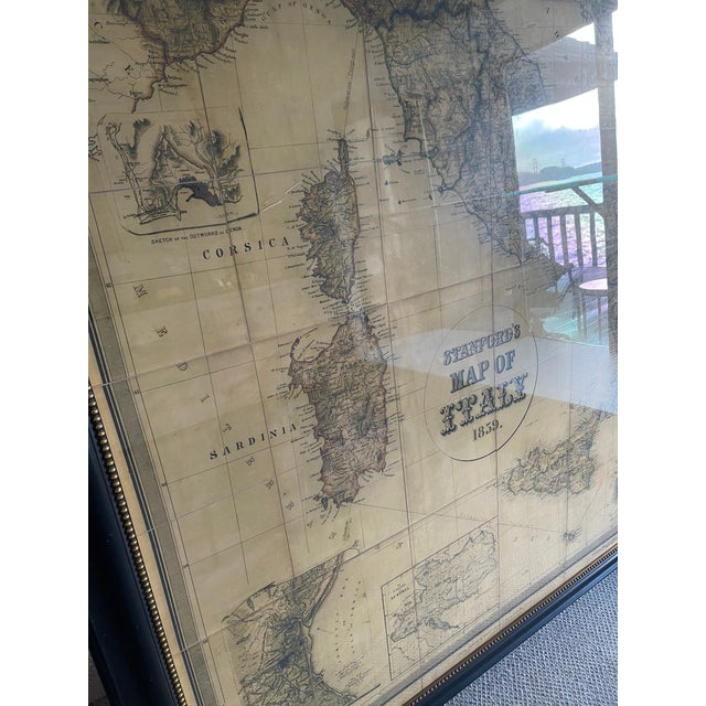 Restoration Hardware Map Of Italy Restoration Hardware 1859 Map Of Italy | Chairish