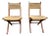 Mid 20th Century Vintage Mid-Century Modern Hans Wegner Style Folding Rope Cord Chairs - Set of 2 For Sale