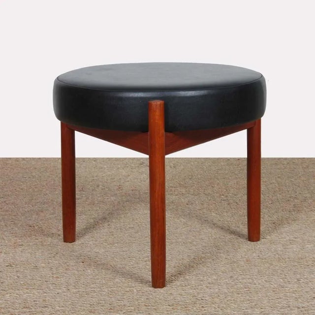 Scandinavian Stool by Hugo Frandsen for Spottrup, 1960 For Sale - Image 6 of 6