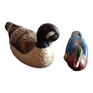 1980s Jasco Decoy Duck Figurines- Set of 2
