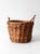 Vintage Handwoven Wicker Basket With Twisted Handles For Sale - Image 6 of 11