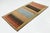 Modern Multicolor Modern Striped Gabbeh Hand-Knotted Wool Rug 4x7 For Sale - Image 3 of 8