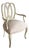 Mid Century French Style Ribbon Back Arm Chair For Sale