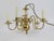 German Brass 5-Arm Chandelier For Sale - Image 10 of 10