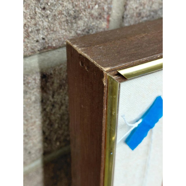 Framed Signed J. Akston "Untitled, 1975" Painting For Sale - Image 11 of 11