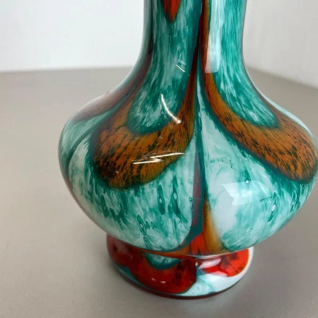 Large Vintage Italian Pop Art Multicolor Opaline Vase, 1970s For Sale - Image 13 of 18