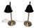 Ralph Lauren Adjustable Antique Brass Table Lamps - A Pair For Sale