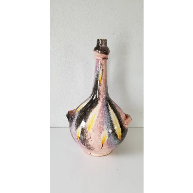 1980 G Tazdien Hand Painted Vase For Sale - Image 9 of 11