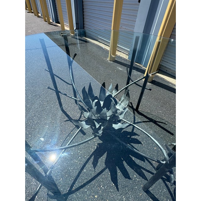 Curtis Jere Vintage “Lotus” Dining Table/Center Table in the Manner of Curtis Jere For Sale - Image 4 of 6