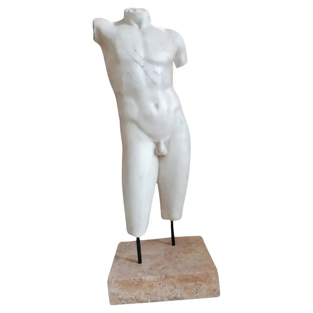 Stone Late 19th Century Dorso Masculino Sculpture in Carrara Marble For Sale - Image 7 of 7