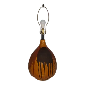 Vintage Large Drip Glaze Table Lamp