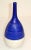 Mid-Century Modern glazed cobalt blue & raw white ceramic Vase, Vessel, Decanter in the Style of Bitossi, made in Gualdo...