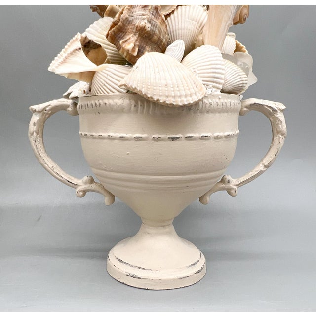 Pair of Coastal Shell Topiary Urn Topiary Sculptures by Artist – Coastal / Organic Modern For Sale - Image 12 of 17