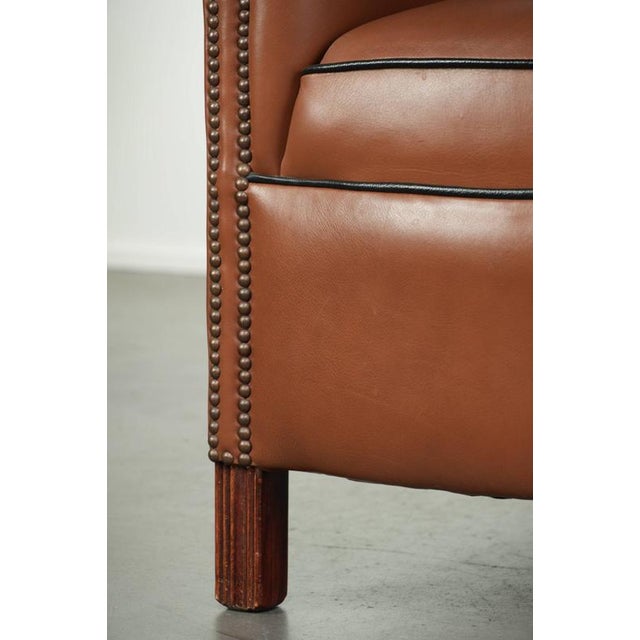 English Cowhide Club Armchair For Sale - Image 11 of 13