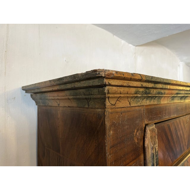 Wood Painted Farmhouse Cupboard from Franconia For Sale - Image 7 of 9