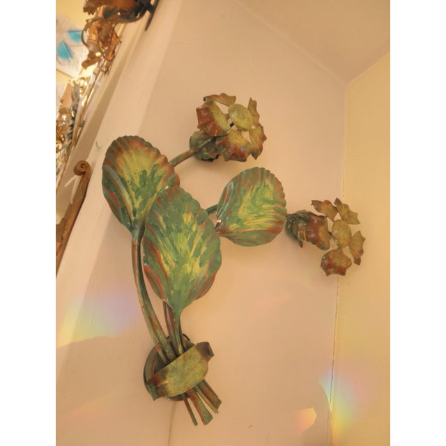 1980s Vintage Italian Iron Wall Light, 1980s For Sale - Image 5 of 5