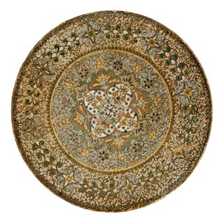 Large Czech Ceramic Centerpiece Bowl from Wilhelm Schiller & Sohn, 1890s For Sale