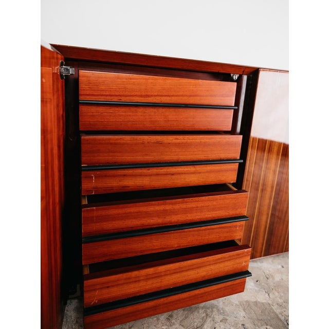 1970s Mid-Century Lacquered Sideboard in Rosewood Zebrawood, 1970s For Sale - Image 5 of 13