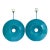 Postmodern Sculptural Saturated Turquoise Table Lamps - A Pair For Sale