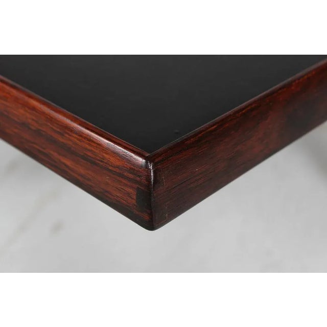 Trolley in Rosewood and Black Formica with Foldable Table Top and Removable Tray by PJ Møbler, Denmark, 1970s For Sale - Image 11 of 13