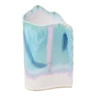 1990's Studio Pottery Wedge-Shaped Vase For Sale