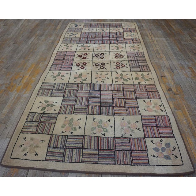 1930s American Hooked Rug, Size: 4' 8" x 10' 0" General Rug Type: North & South American Specific Rug Type: American...