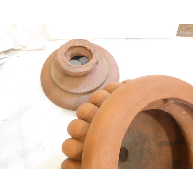 French Vintage Heavy Weight Terra Cotta Planter For Sale - Image 3 of 5
