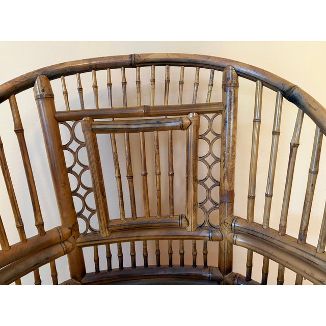 Brown 1970s Brighton Pavilion Chair, Scorched Bamboo For Sale - Image 8 of 8