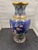 Metal Large 20" Chinese Cloisonne Enamel Vase Cobalt Blue Birds Cherry Blossom Vintage For Sale - Image 7 of 12
